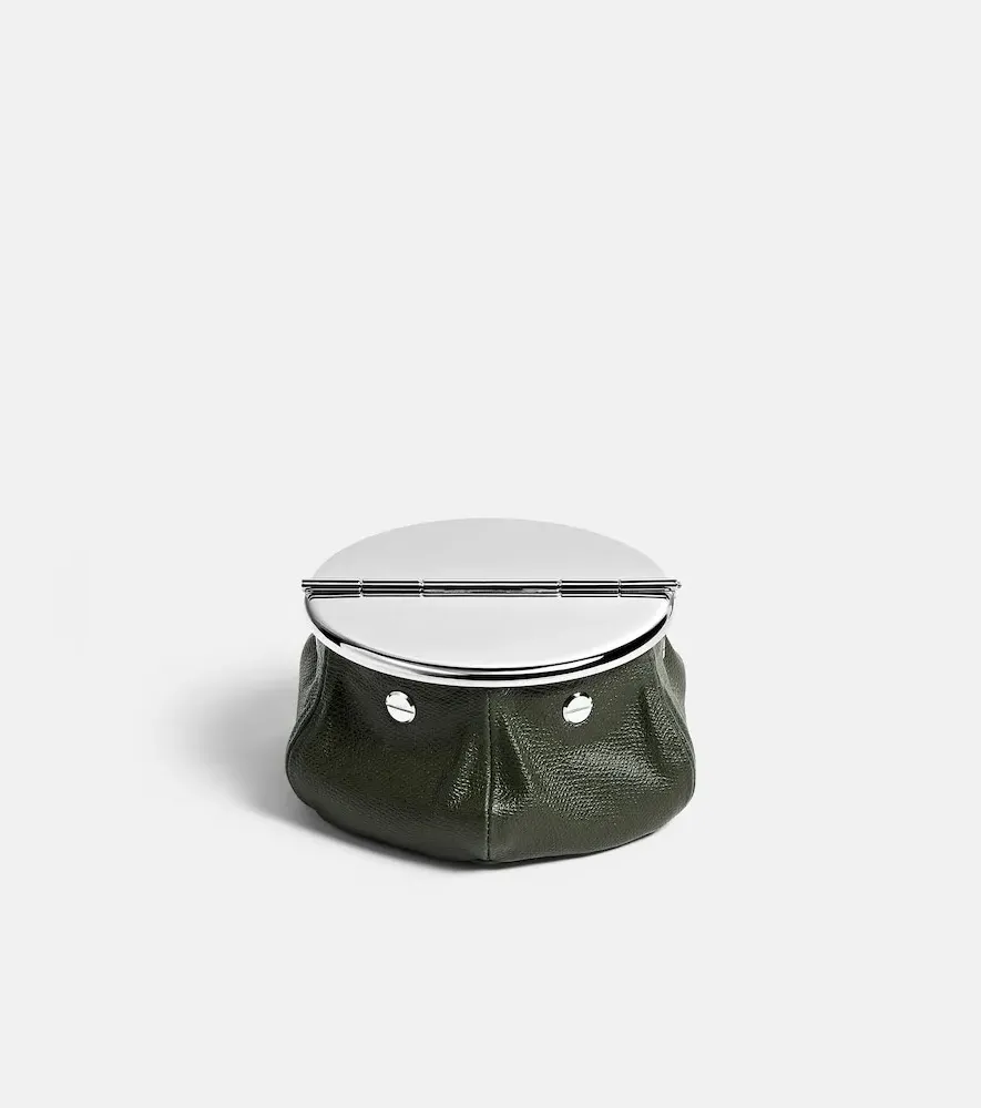 Laurence Bean Bag Leather Ashtray - Silver, Leather by Mytheresa
