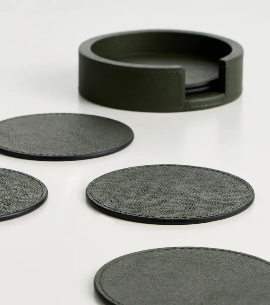 Set of 6 Leather Coasters - Leather by Mytheresa, image 2