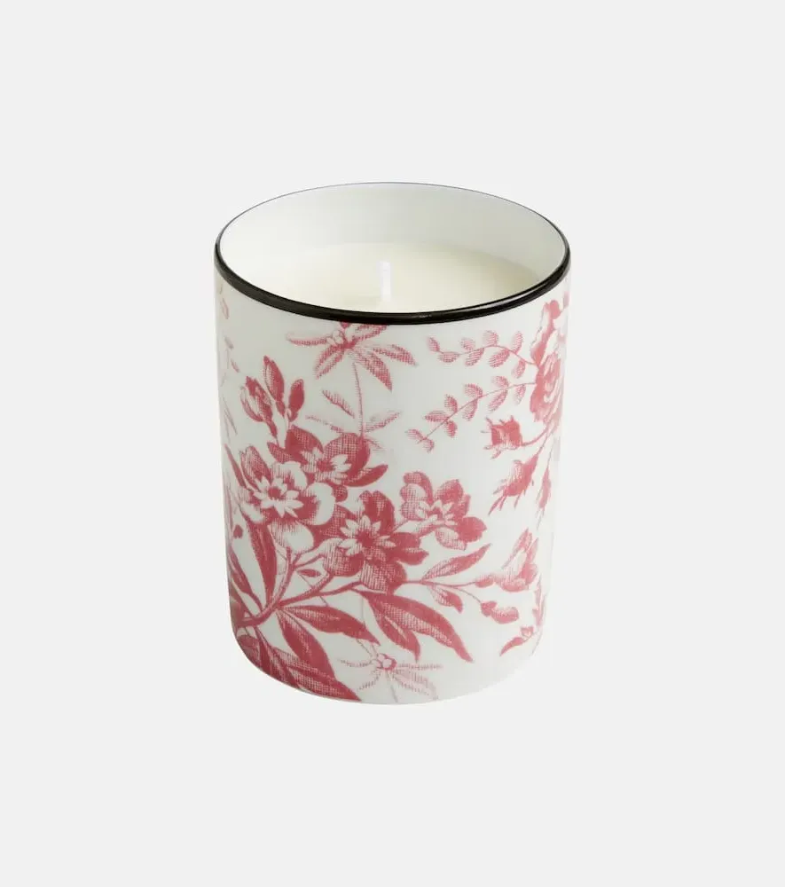Herbarium Ceramic Scented Candle - Red/White