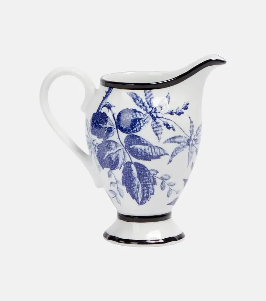 Herbarium Milk Jug - Blue/White, Porcelain
