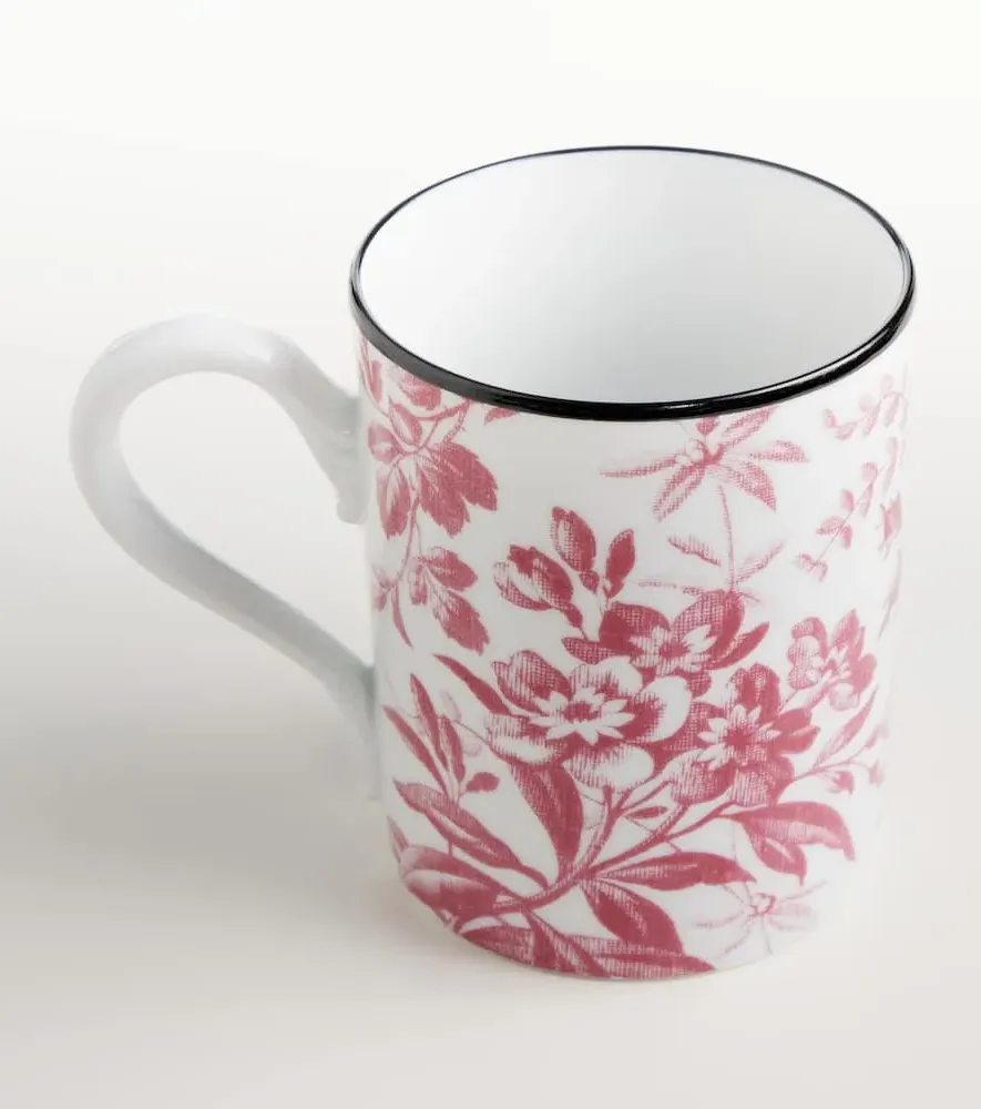 Herbarium Porcelain Mug - Red image