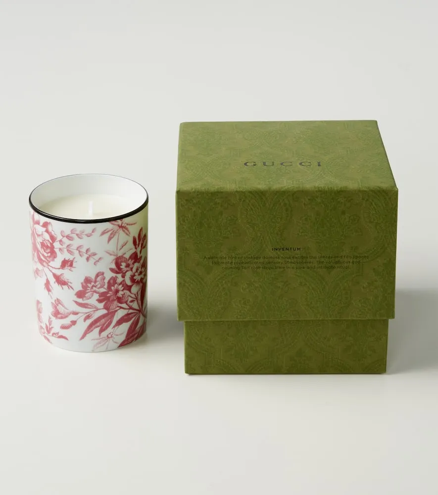 Herbarium Scented Candle - Red/White, Ceramic