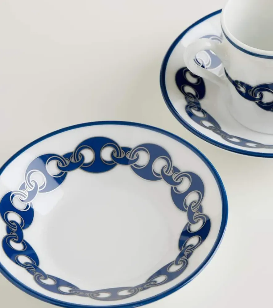 Marina Espresso Cup and Saucer Set - White, Porcelain