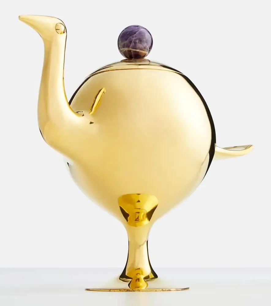 Bird Container - Gold, Brass image