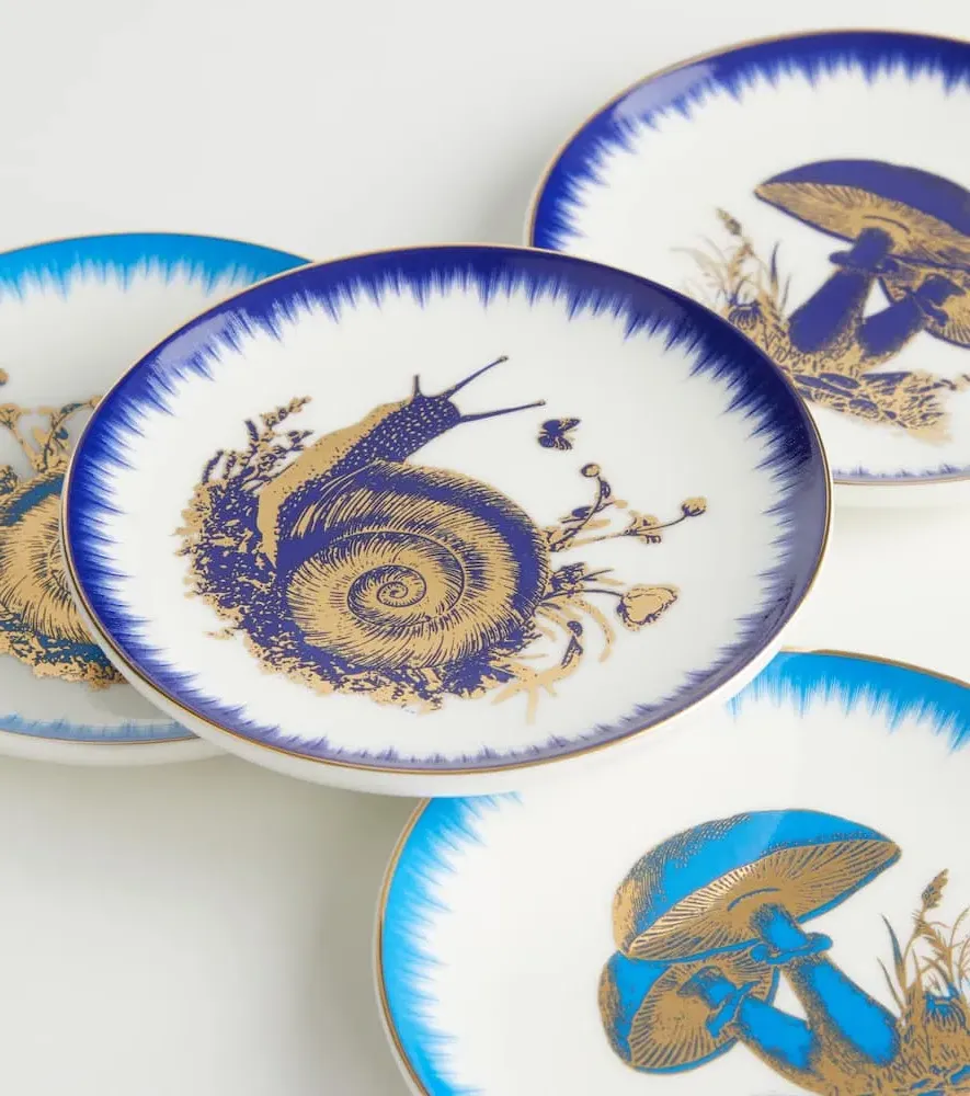 Botanist Set of 4 Coasters - Multicolor, Porcelain