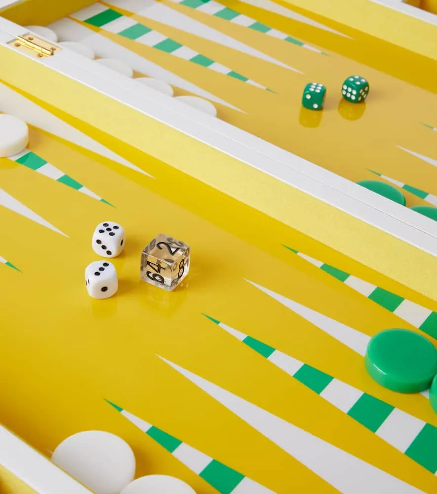 Copenhagen Backgammon Set - Yellow, Lacquer