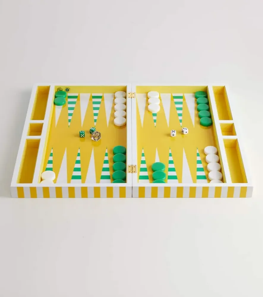 Copenhagen Backgammon Set - Yellow, Lacquer image