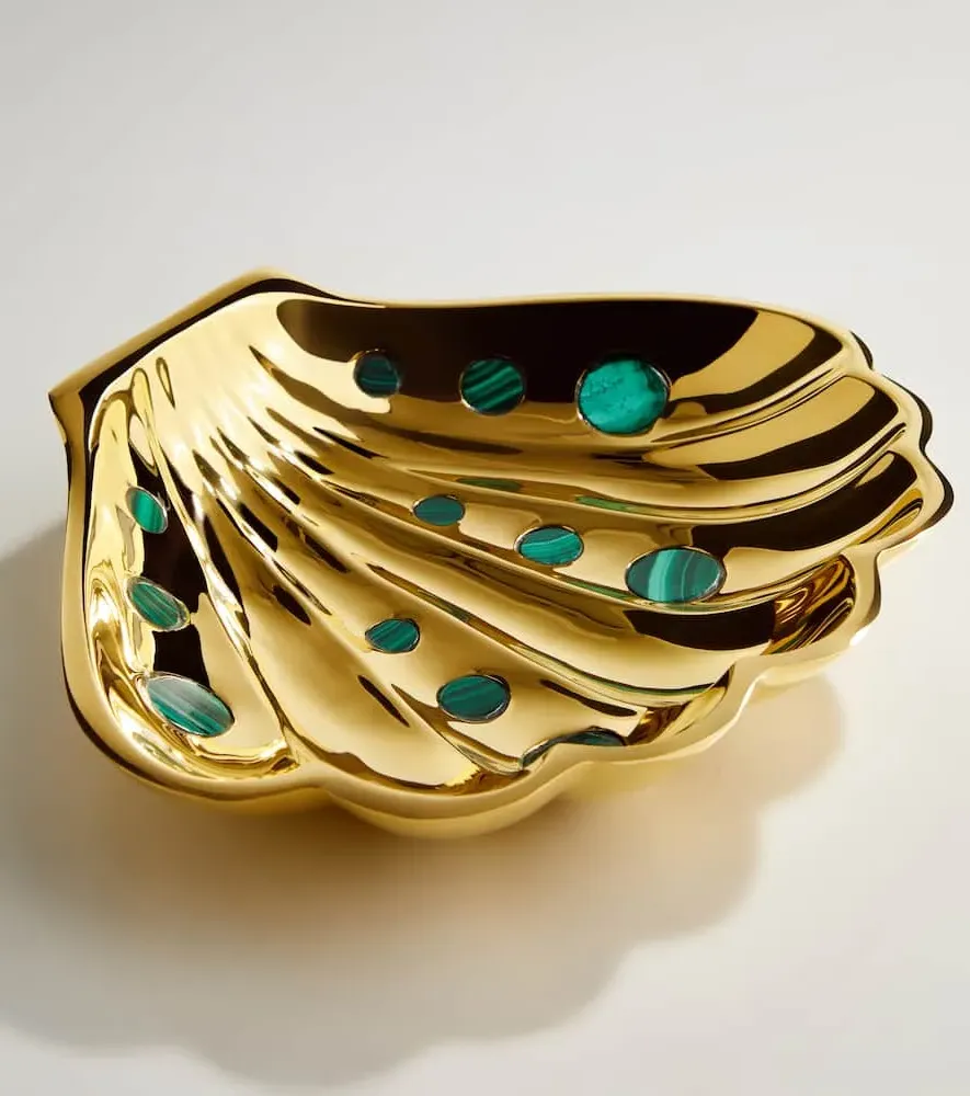 Fish Decorative Tray - Gold, Brass