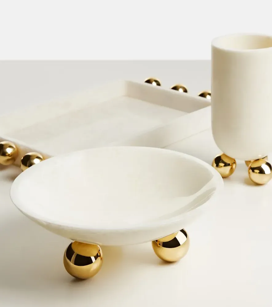 Fontana Bowl - White, Brass by Mytheresa, image 3