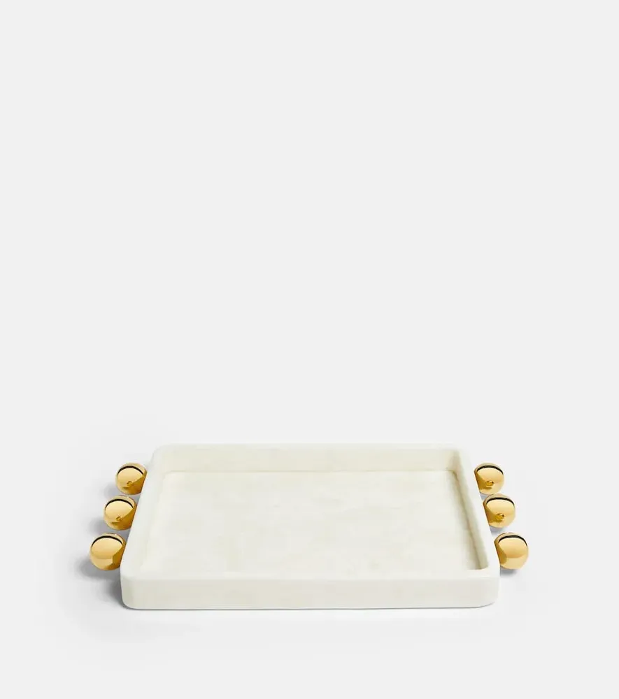Fontana Tray - White, Brass by Mytheresa