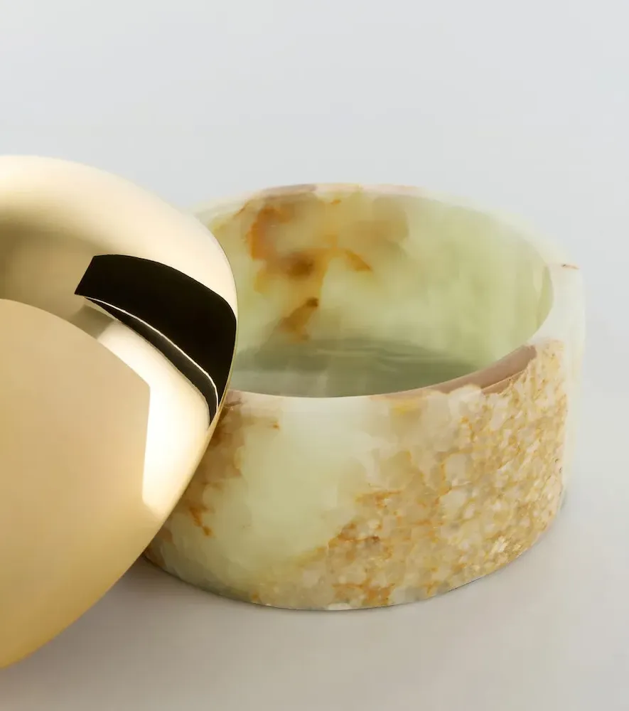 Globo Medium Box - Natural Stone, Brass by Mytheresa, image 3