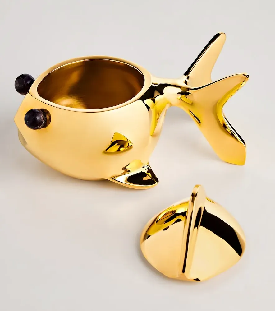 Goldfish Brass Container by Mytheresa, image 3