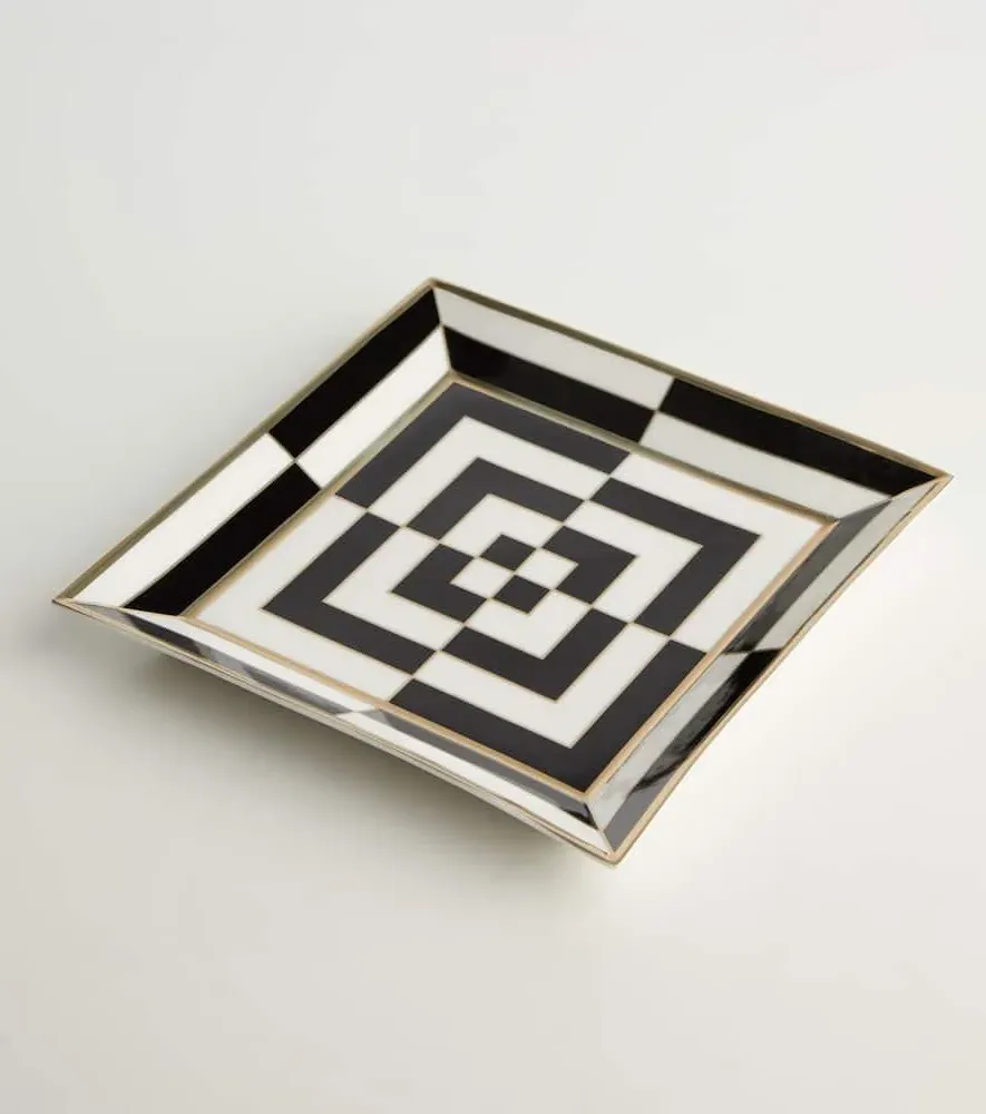 Op Art Porcelain Tray - Multi