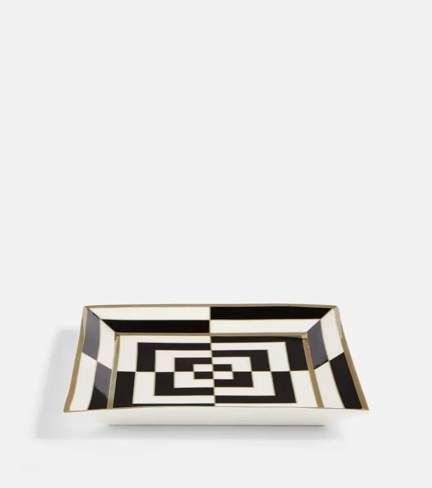 Op Art Porcelain Tray - Multi
