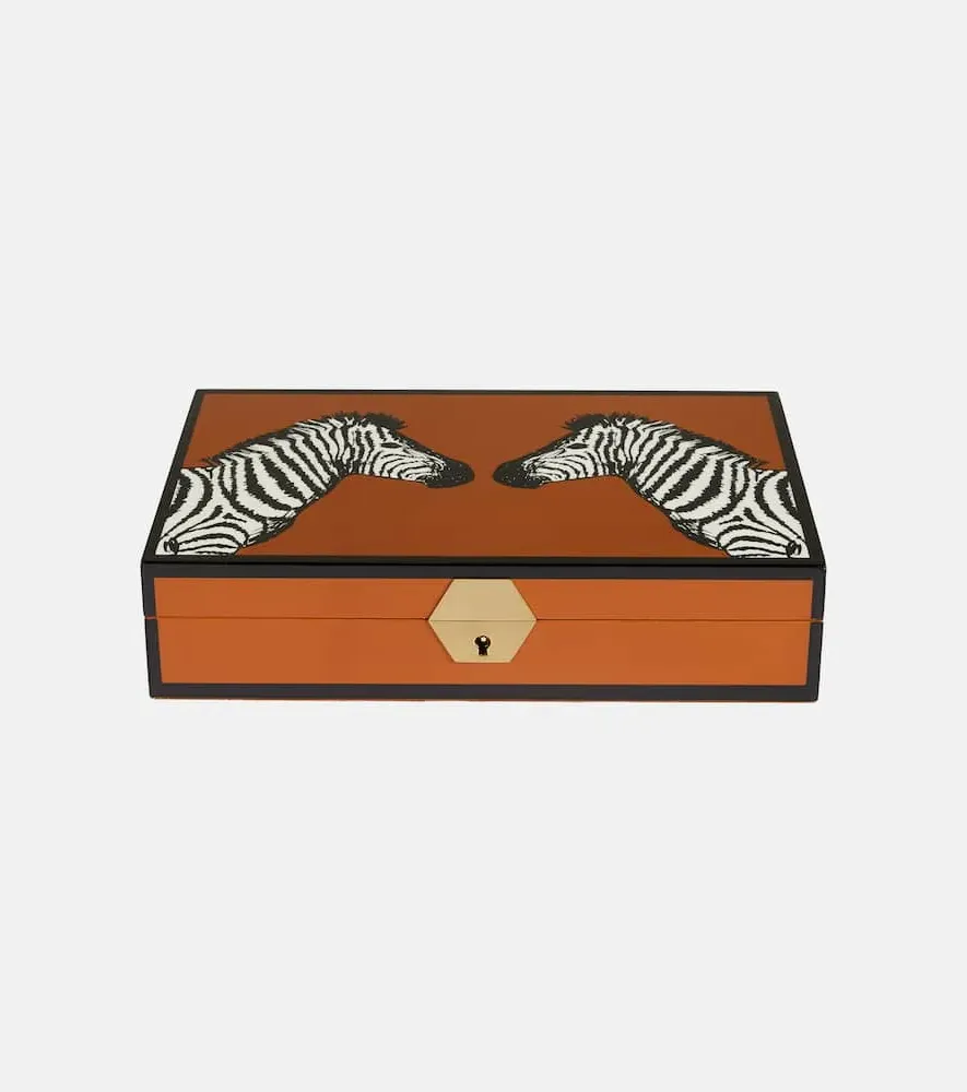 Zebra Jewelry Box - Brown, MDF