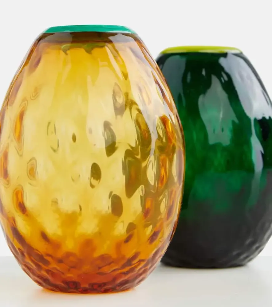 Baby Egg Set of 4 Glass Vases - Green