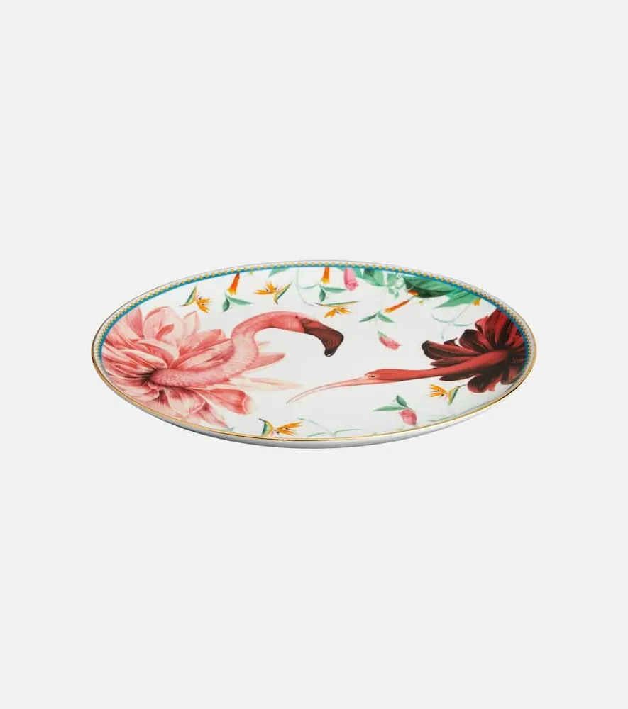 Birdbloom Decorative Plate - Multicolor, Porcelain