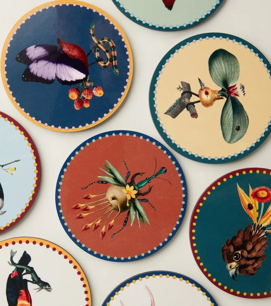 Fantastic Creatures Set of 8 Coasters by Beto Val - Wood, Cork by Mytheresa, image 3