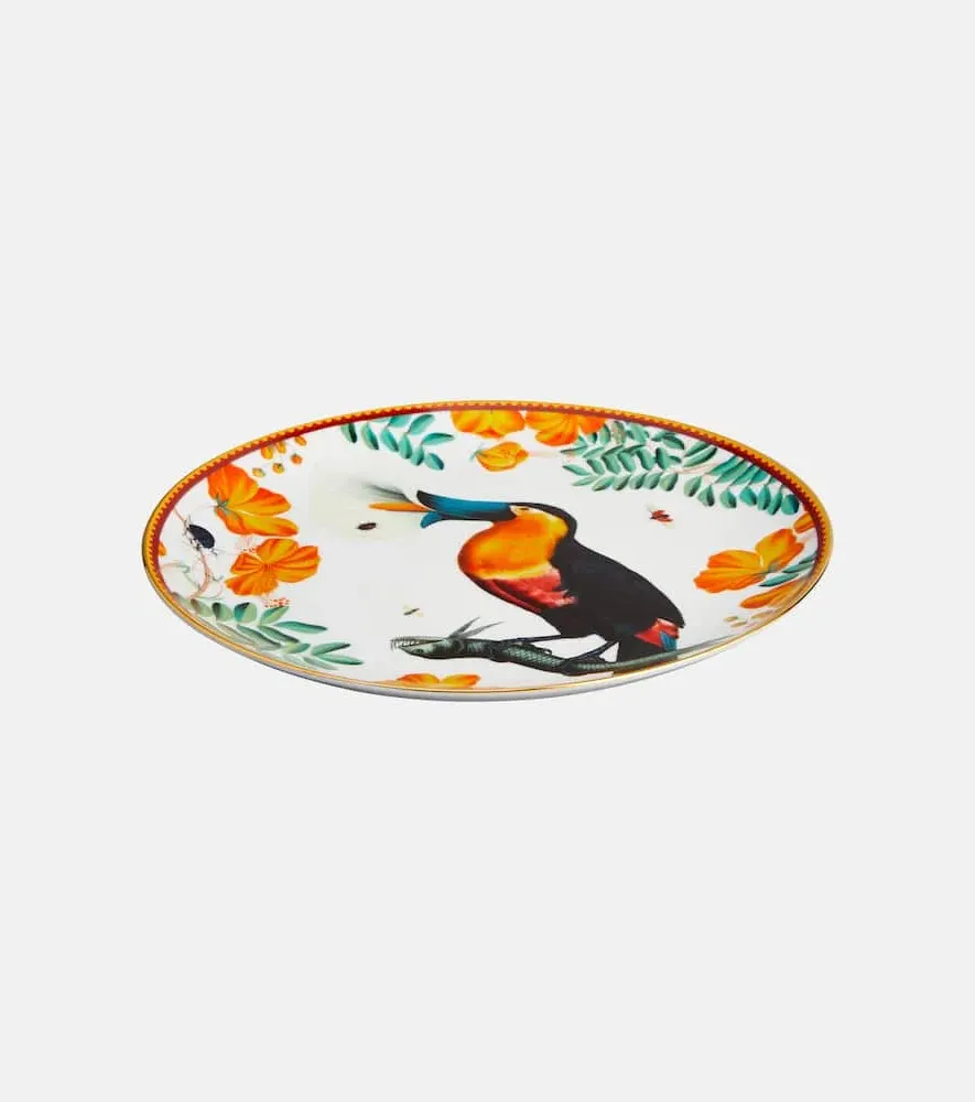 Floroucan Decorative Plate - Multicolor, Porcelain