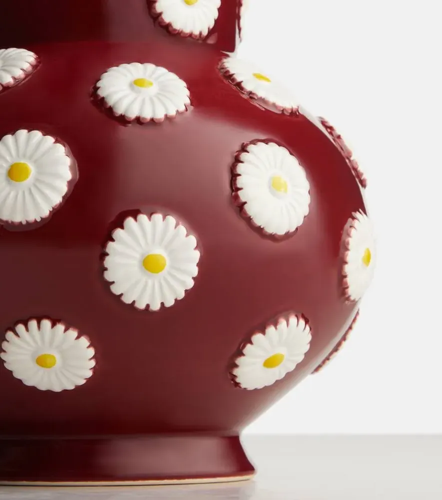 Margherita Ceramic Vase - Burgundy