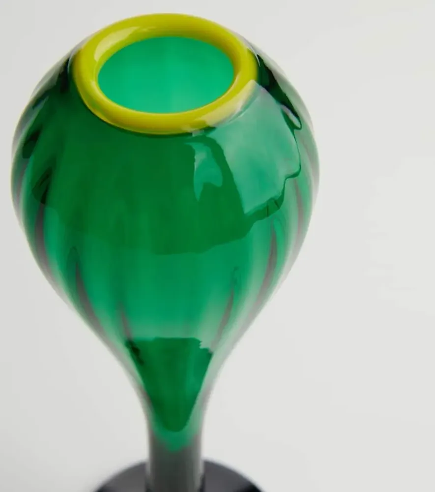 Scallion Vase - Green, Murano Glass image