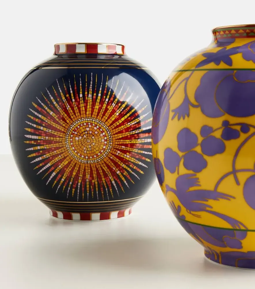 Sunrays Medium Vase - Midnight, Porcelain