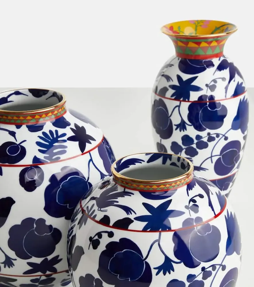 Wildbird Large Porcelain Vase - Blue