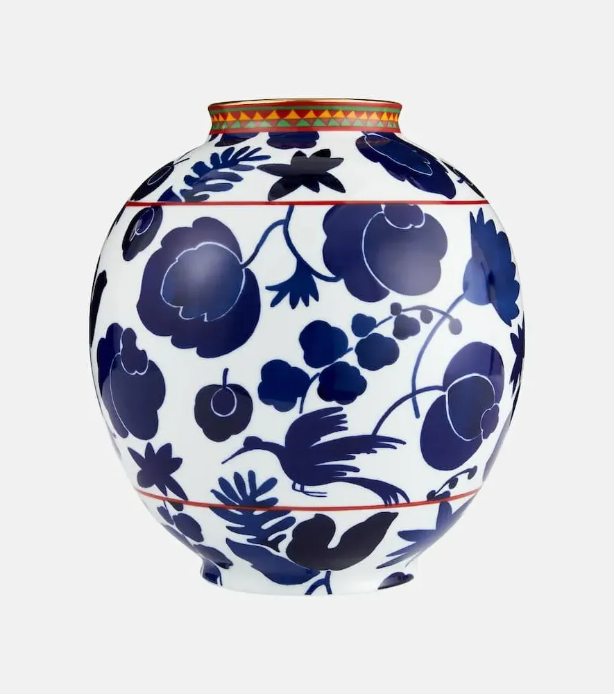 Wildbird Large Porcelain Vase - Blue
