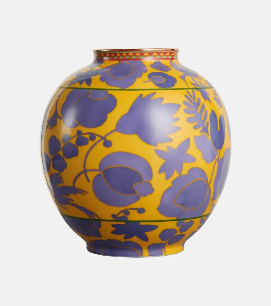Wildbird Medium Porcelain Vase - Yellow