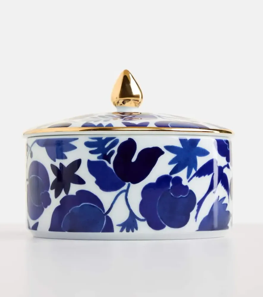 Wildbird Porcelain Container - Blue image