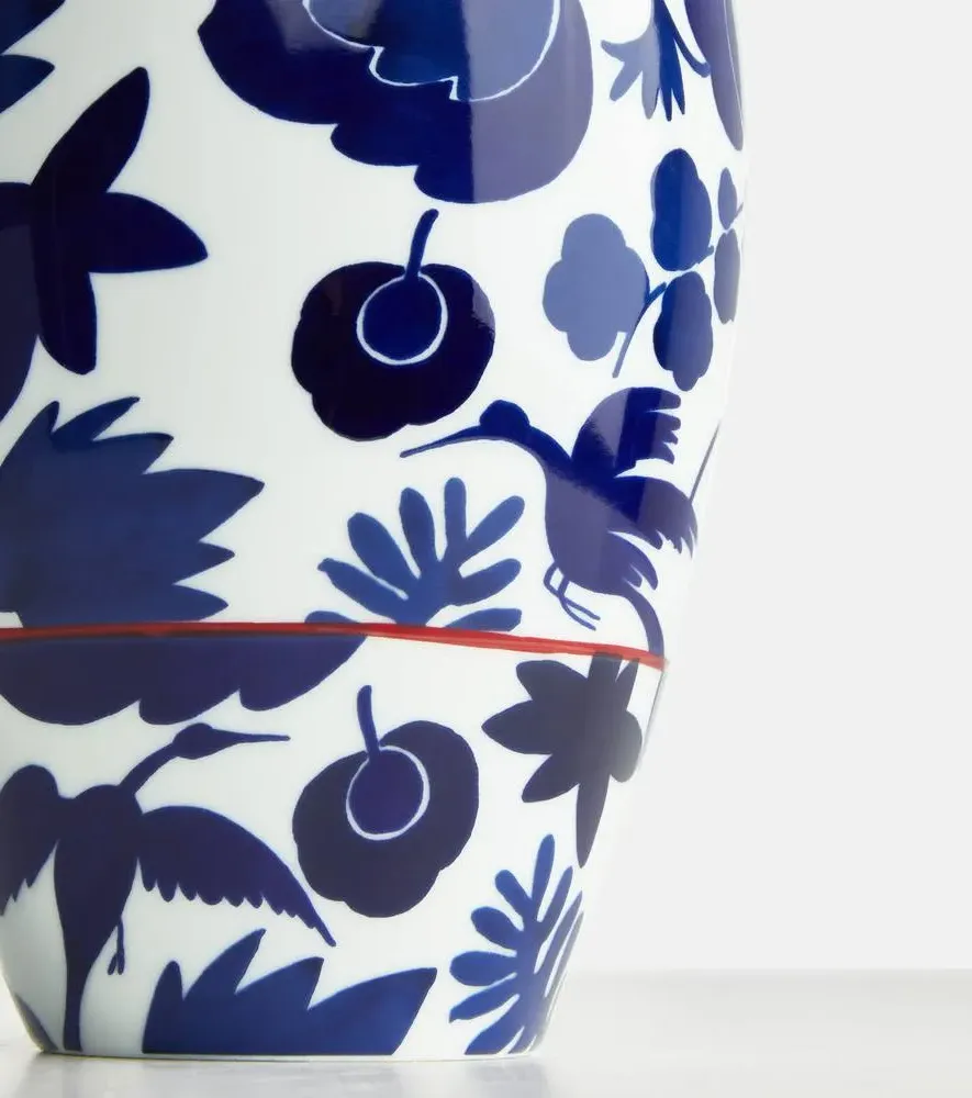 Wildbird Porcelain Vase - Blue