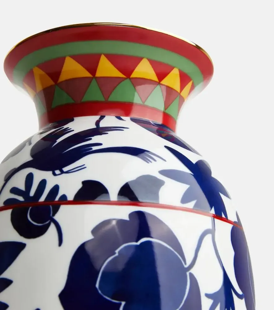 Wildbird Porcelain Vase - Blue