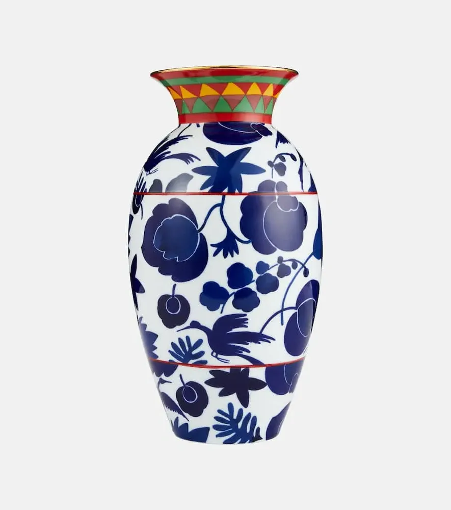 Wildbird Porcelain Vase - Blue