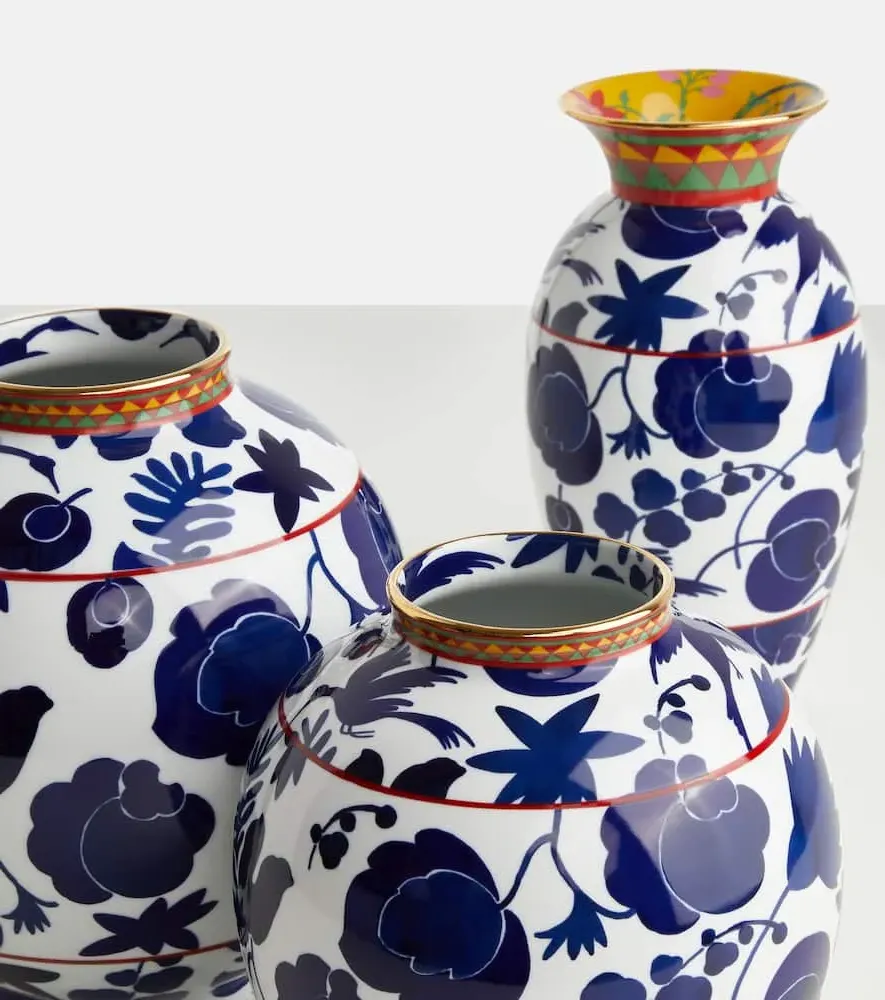 Wildbird Porcelain Vase - Blue