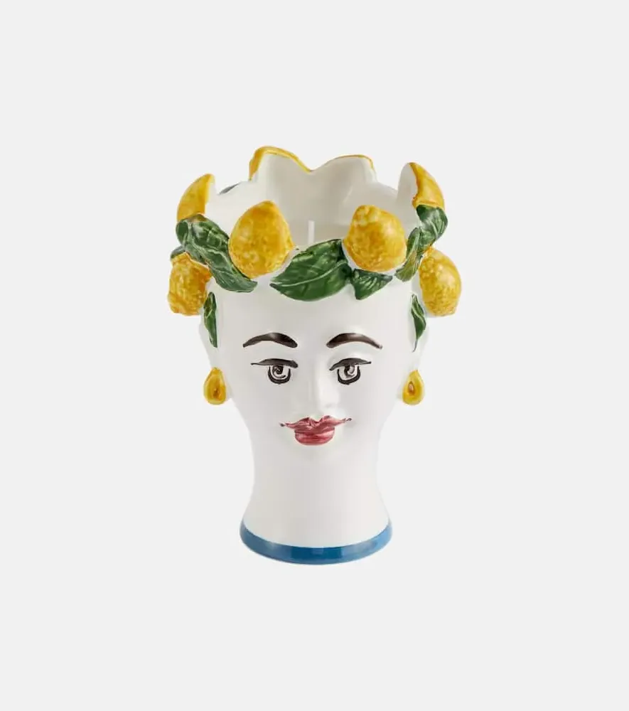 Lemon Scented Candle - Multicolor, Ceramic