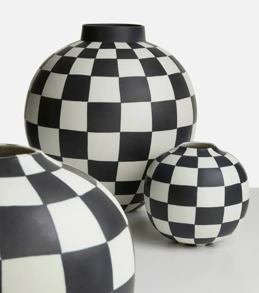 Damier Large Vase - Multicoloured, Porcelain