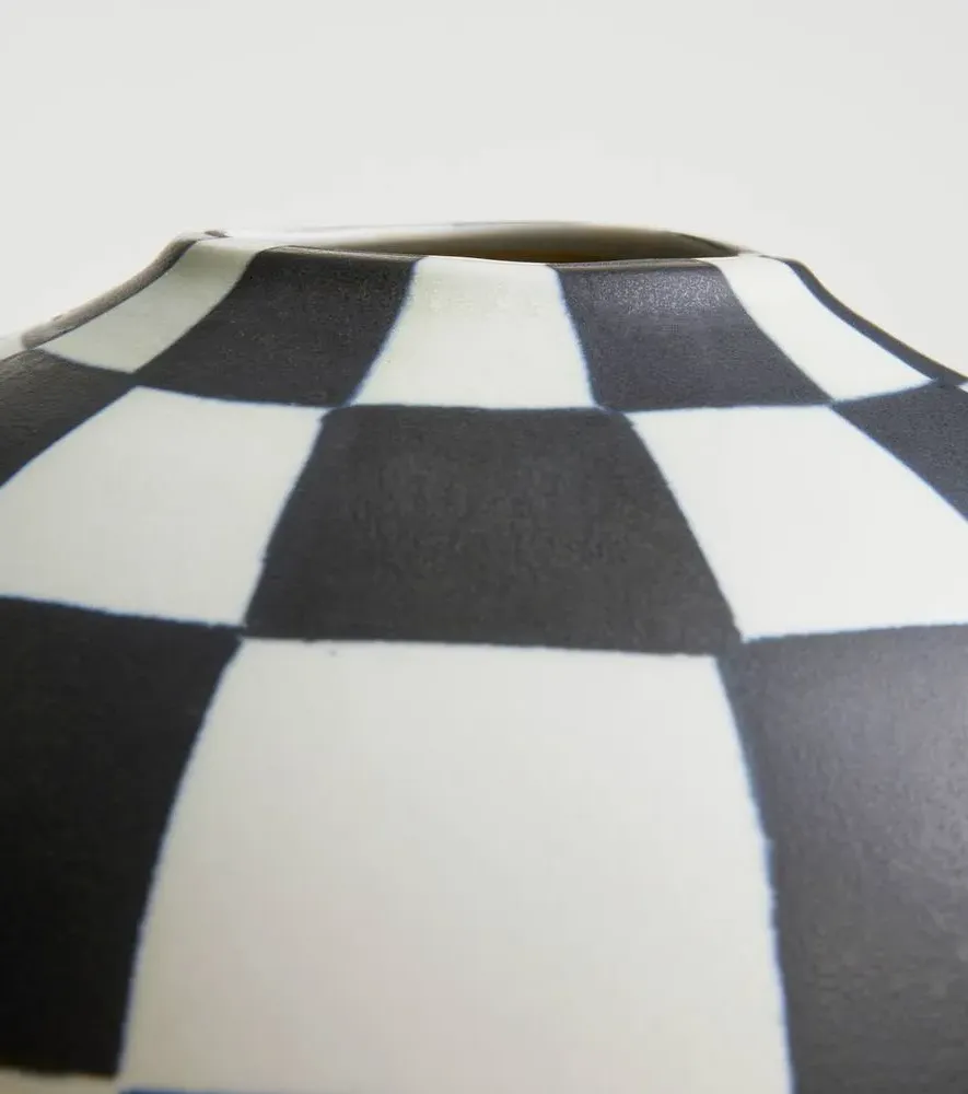 Damier Large Vase - Multicoloured, Porcelain