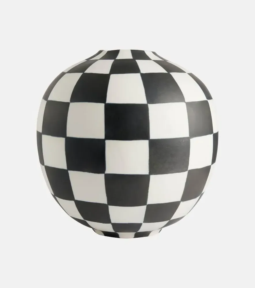 Damier Large Vase - Multicoloured, Porcelain