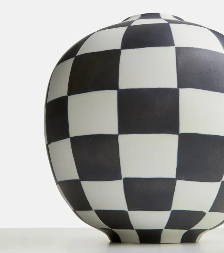 Damier Large Vase - Multicoloured, Porcelain