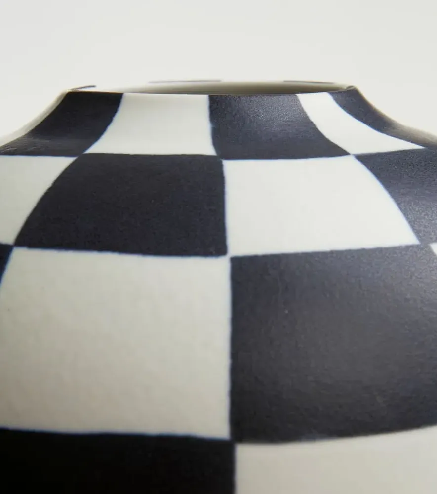 Damier Small Vase - Multicoloured, Porcelain