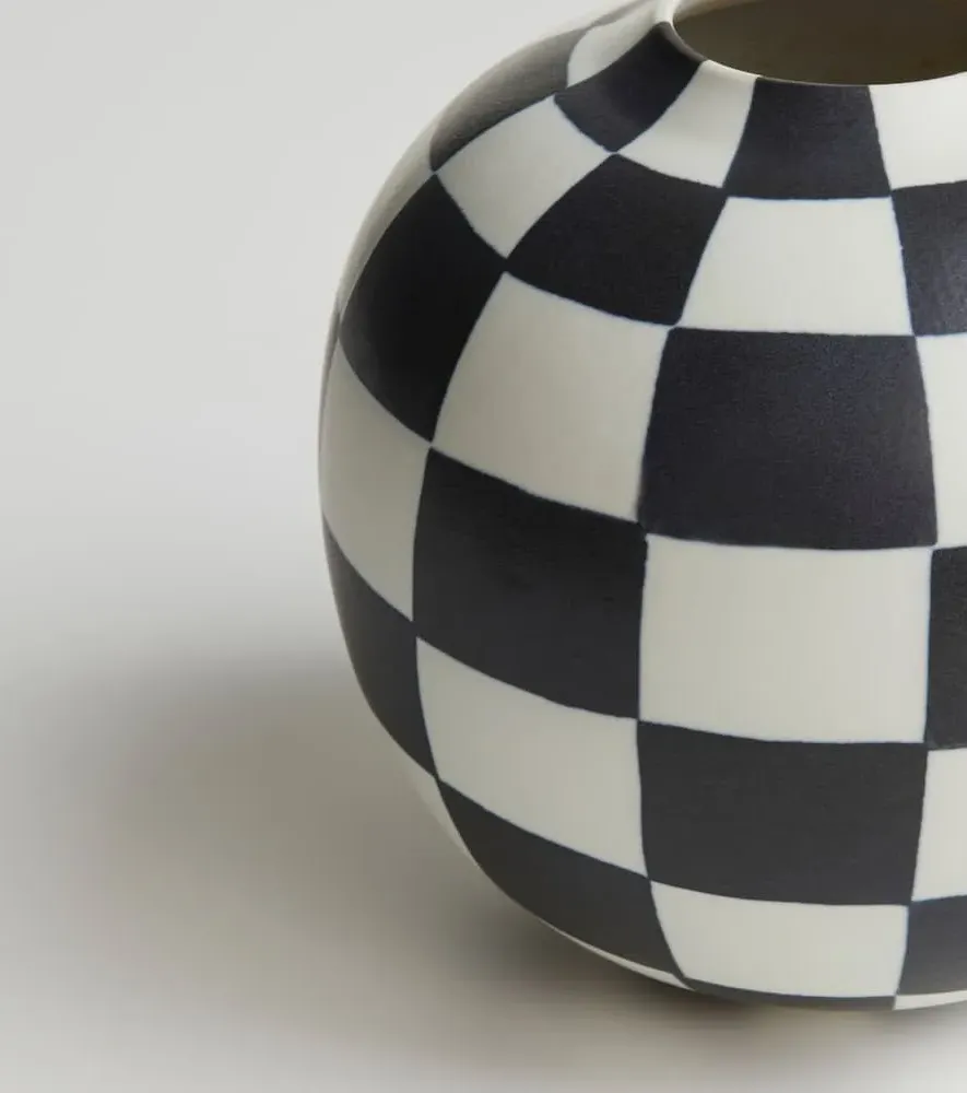 Damier Small Vase - Multicoloured, Porcelain