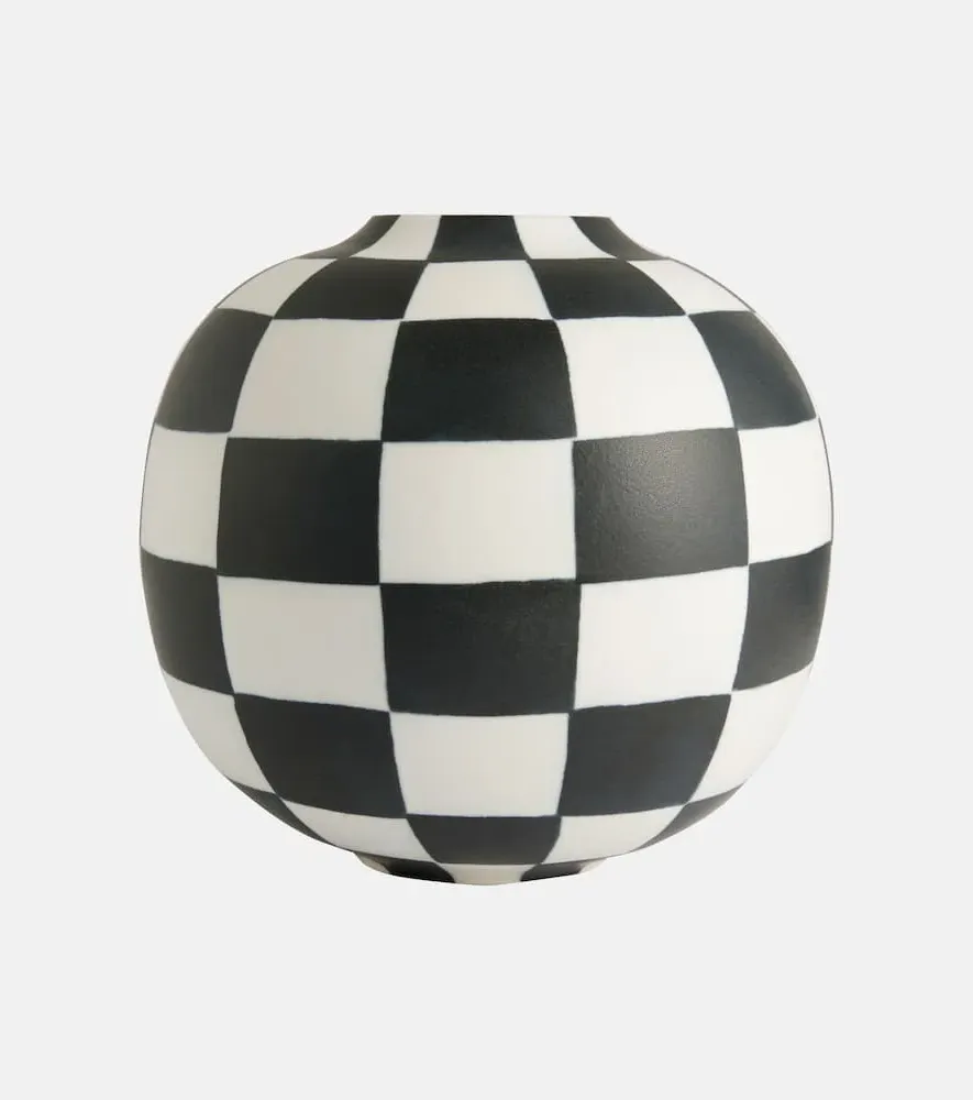 Damier Small Vase - Multicoloured, Porcelain