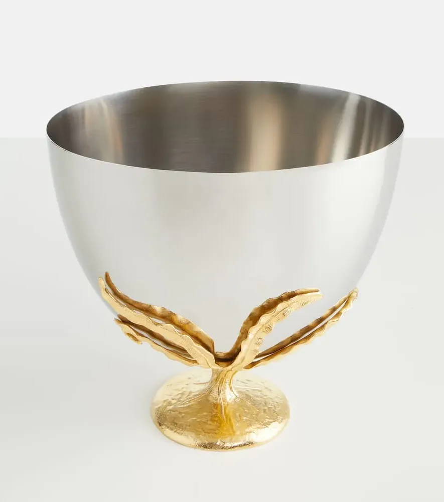 Fern Ice Bucket - Gold, Stainless Steel