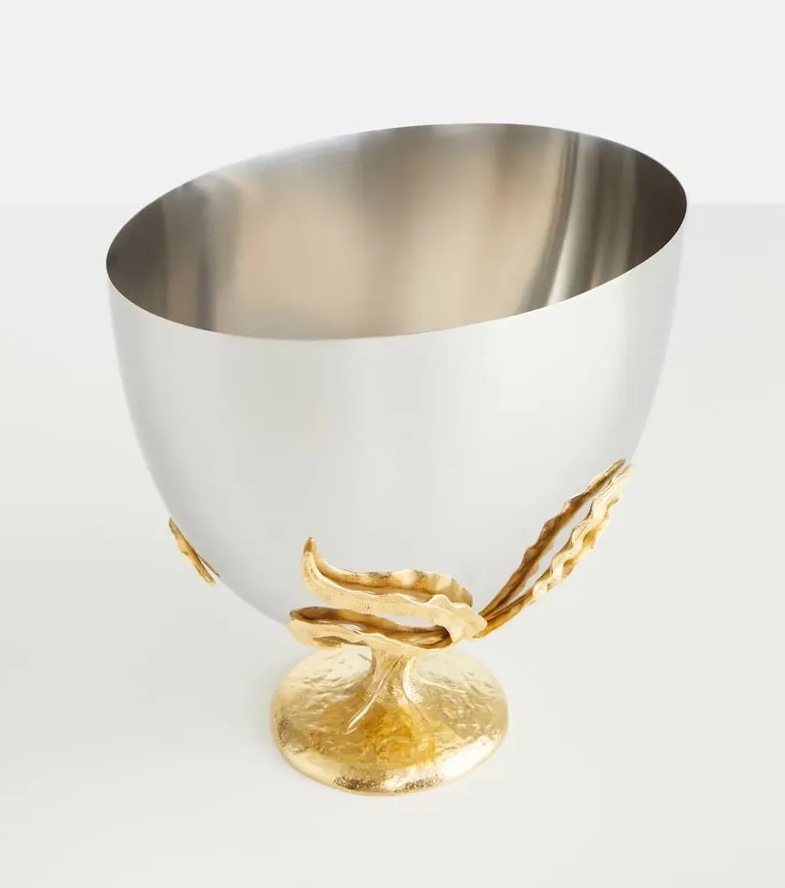 Fern Ice Bucket - Gold, Stainless Steel