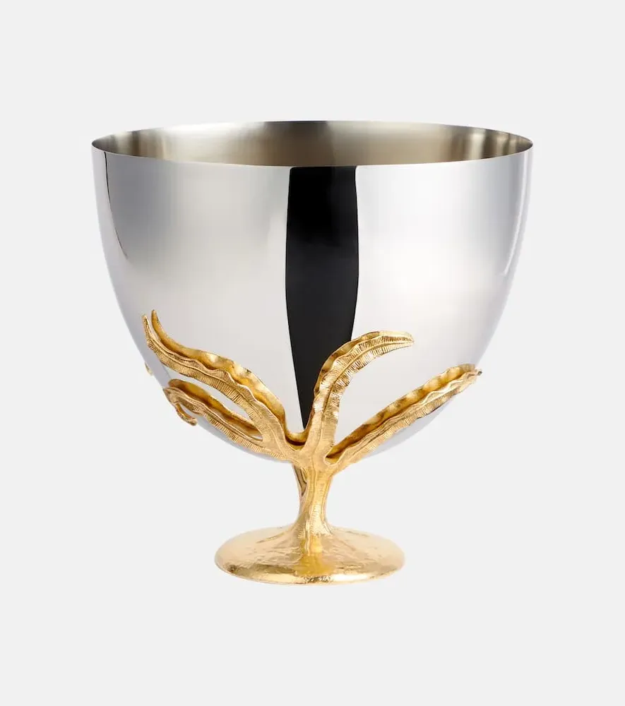 Fern Ice Bucket - Gold, Stainless Steel