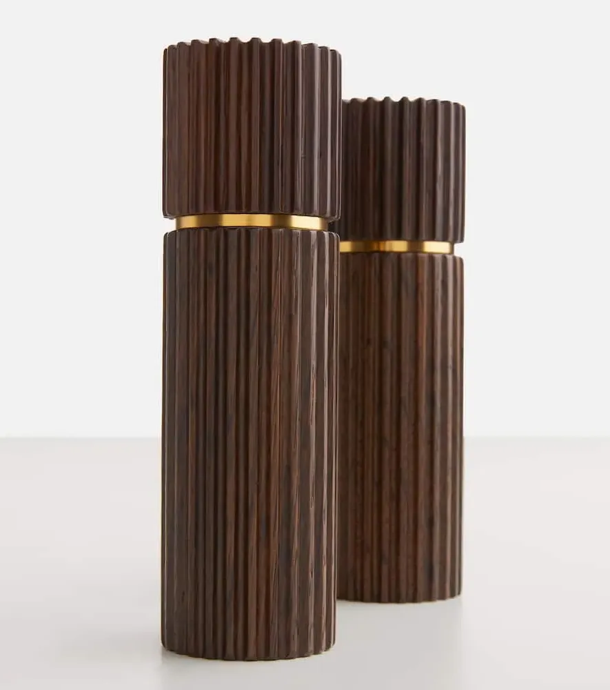 Ionic Salt and Pepper Grinders - Brown, Oak image