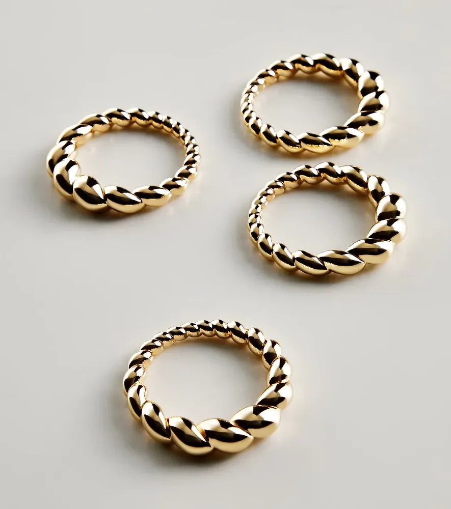 Jessica McCormack Shell Napkin Rings Set of 4 - Gold, Metal by Mytheresa, image 3