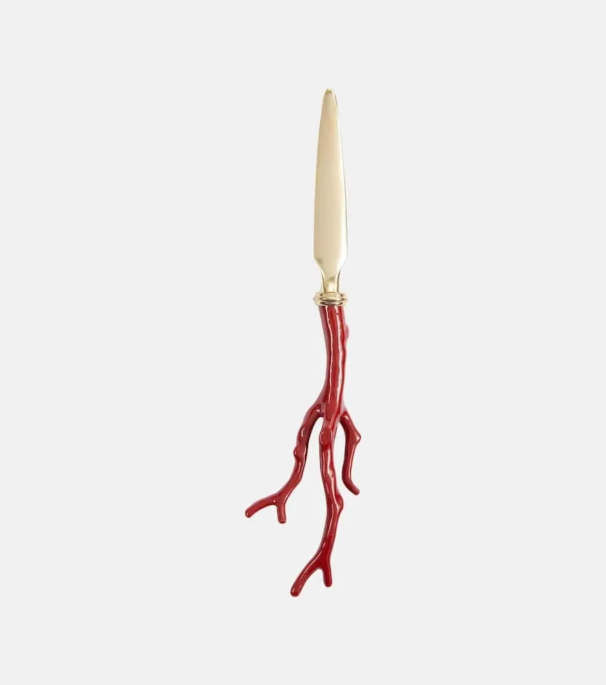 Letter Opener - Coral, Brass