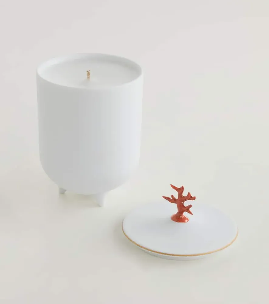 L'Objet Footed Coral Candle - Multicolored, Porcelain alternate view
