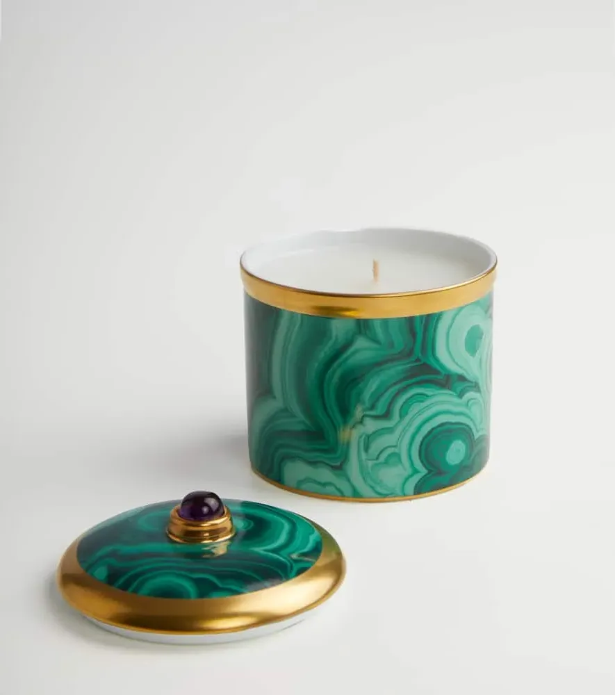 L'Objet Malachite Candle - Green, Porcelain image